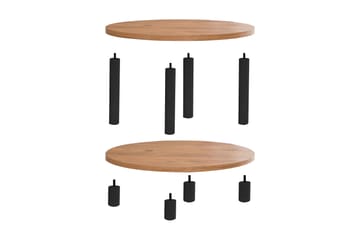 Lofita Sofabord 70x43,7x70 cm Rundt - Brun/Svart - Møbler - Bord - Sofabord