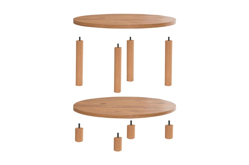 Lofita Sofabord 70x43,7x70 cm Rundt - Grønn - Møbler - Bord - Sofabord