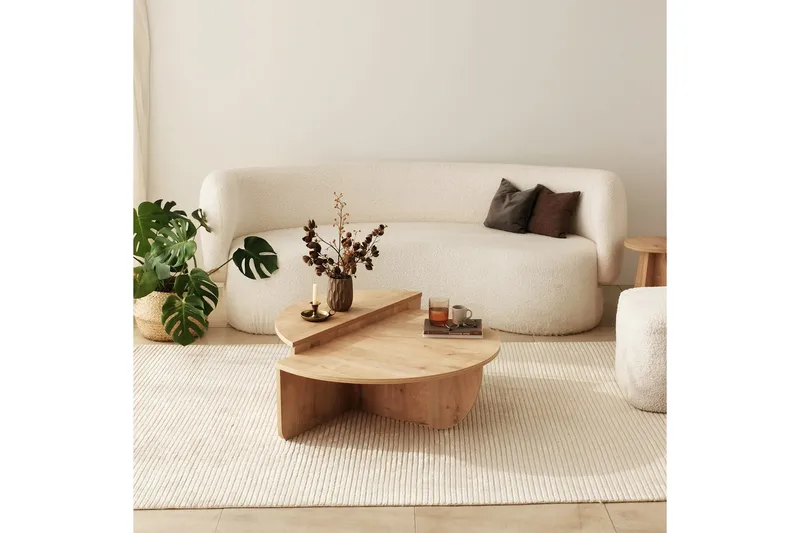 Louvrall Sofabord 90 cm, Eik