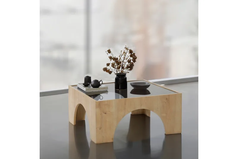 Lowan Sofabord 80 cm, Brun