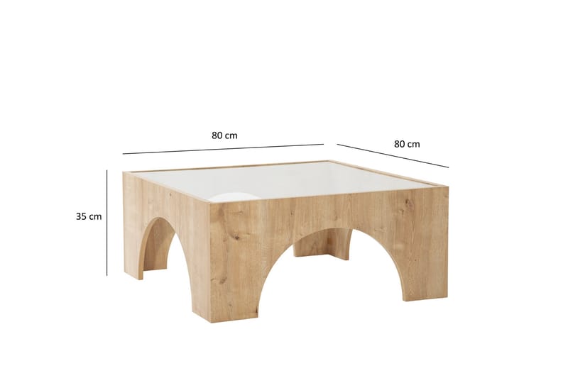 Lowan Sofabord 80 cm - Eik - Møbler - Bord - Sofabord