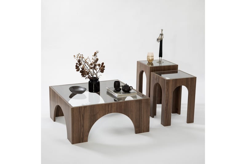 Lowan Sofabord 80 cm - Mørkebrun - Møbler - Bord - Sofabord