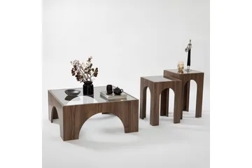 Lowan Sofabord 80 cm - Mørkebrun - Møbler - Bord - Sofabord