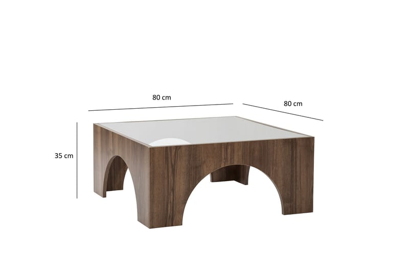 Lowan Sofabord 80 cm - Mørkebrun - Møbler - Bord - Sofabord