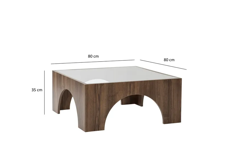 Lowan Sofabord 80 cm - Valnøtt - Møbler - Bord - Sofabord