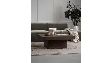 Sofabord Lunvik 100x100 cm - Brunlakkert - Møbler - Bord - Sofabord