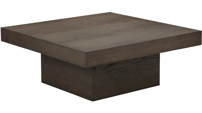 Sofabord Lunvik 100x100 cm, Brunlakkert