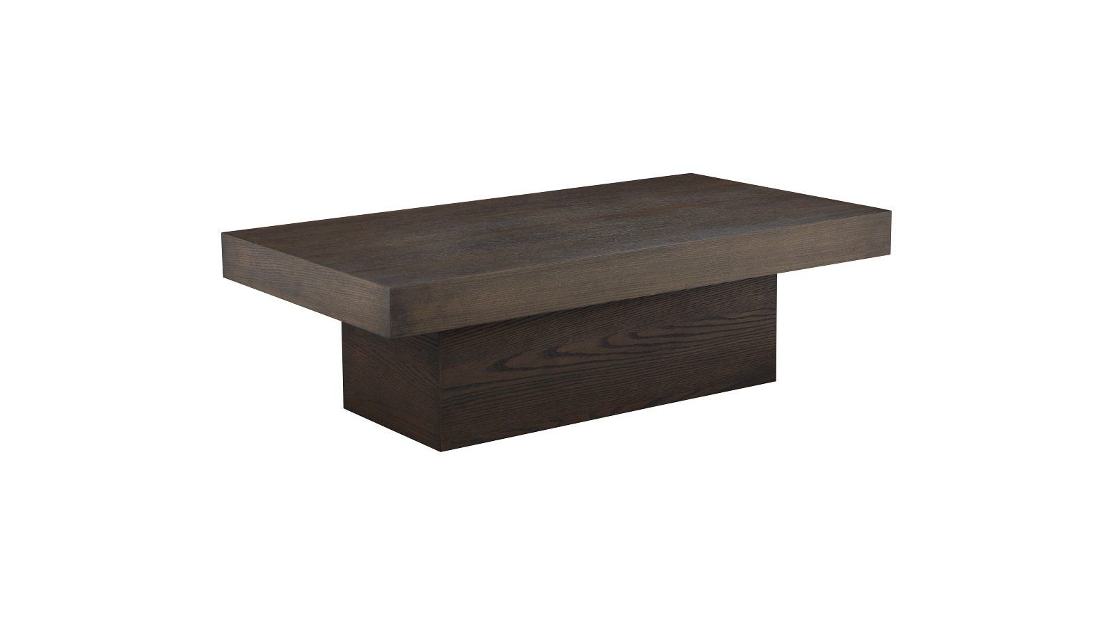 Sofabord Lunvik 130x70 cm - Brunlakkert og hvitpigmentert finish