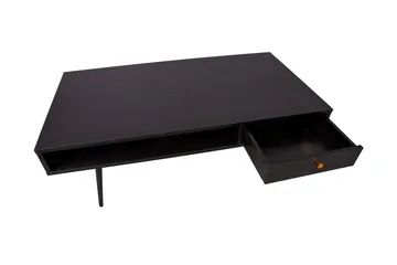 Luxem Sofabord 115 cm med Oppbevaringsskuff + Hylle - Svart/Kobber - Møbler - Bord - Sofabord