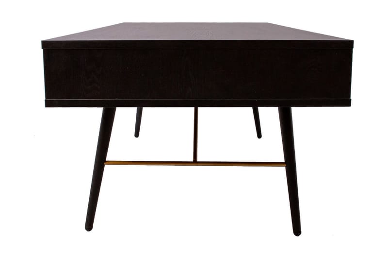Luxem Sofabord 115 cm med Oppbevaringsskuff + Hylle - Svart/Kobber - Møbler - Bord - Sofabord