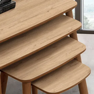Lyvenn settbord 70 cm - Eik - Møbler - Bord - Sofabord - Kistebord