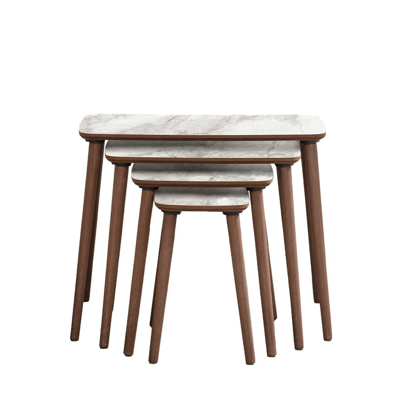 Lyvenn settbord 70 cm - Hvit - Møbler - Bord - Sofabord - Kistebord