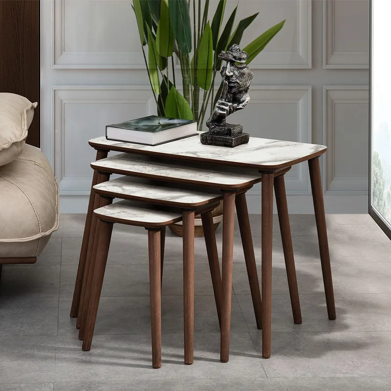 Lyvenn settbord 70 cm - Hvit - Møbler - Bord - Sofabord - Kistebord