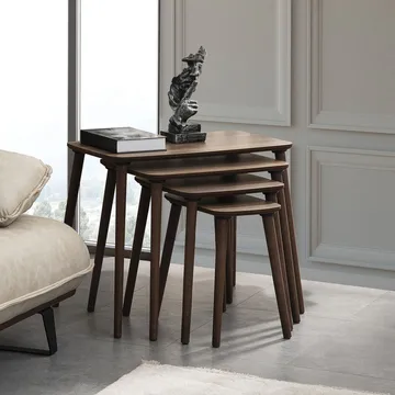 Lyvenn settbord 70 cm - Valnøtt - Møbler - Bord - Sofabord - Kistebord