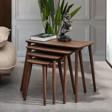 Lyvenn settbord 70 cm - Valnøtt - Møbler - Bord - Sofabord - Kistebord