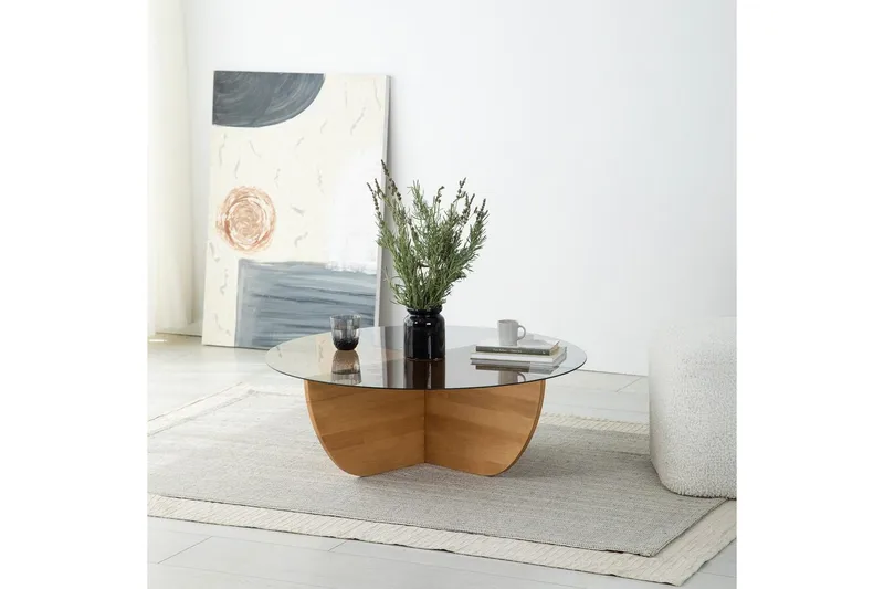 Sofabord Makhan eik - Lyse brun - Møbler - Bord - Sofabord