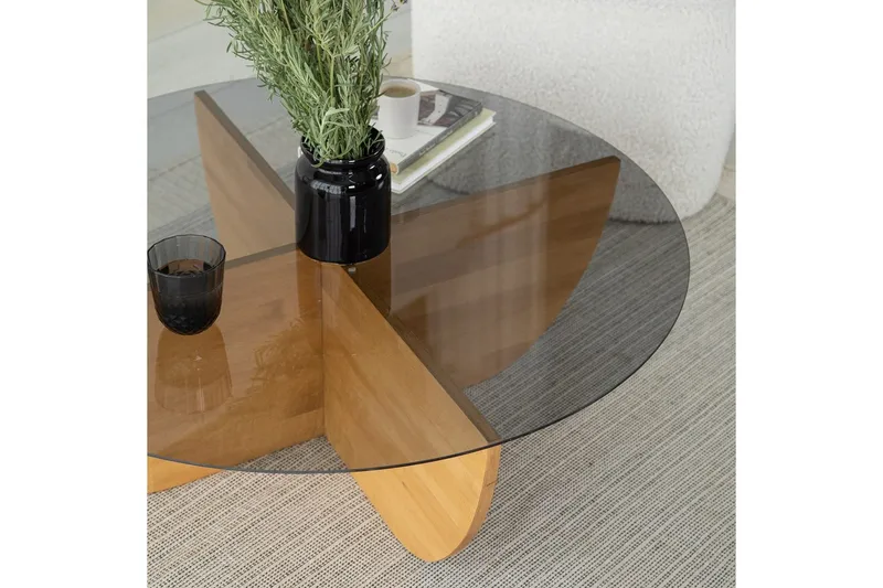 Sofabord Makhan eik - Lyse brun - Møbler - Bord - Sofabord