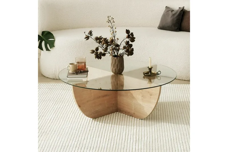 Makhan Sofabord 90 cm, Eik