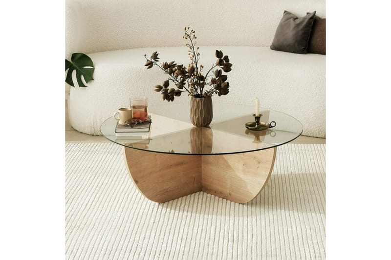Makhan Sofabord 90 cm - Eik - Møbler - Bord - Sofabord