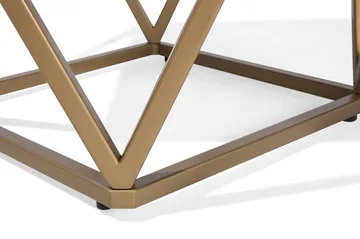 Malibu Kvadratisk Sofabord 80 cm i Marmor med Metallstativ - Hvit - Møbler - Bord - Sofabord
