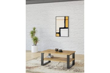 Malissa 110 cm Rektangulært Salongbord med Oppbevaring i Mørkt Tre - Brun - Møbler - Bord - Sofabord