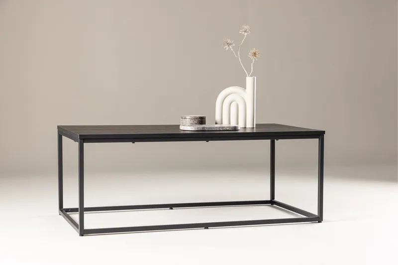 Mallan Rektangulært Sofabord 120x60 cm i Malt Tre - Svart - Møbler - Bord - Sofabord