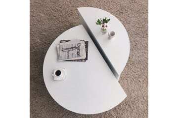 Malling Sofabord 90x30x90 cm Oval - Hvit - Møbler - Bord - Sofabord