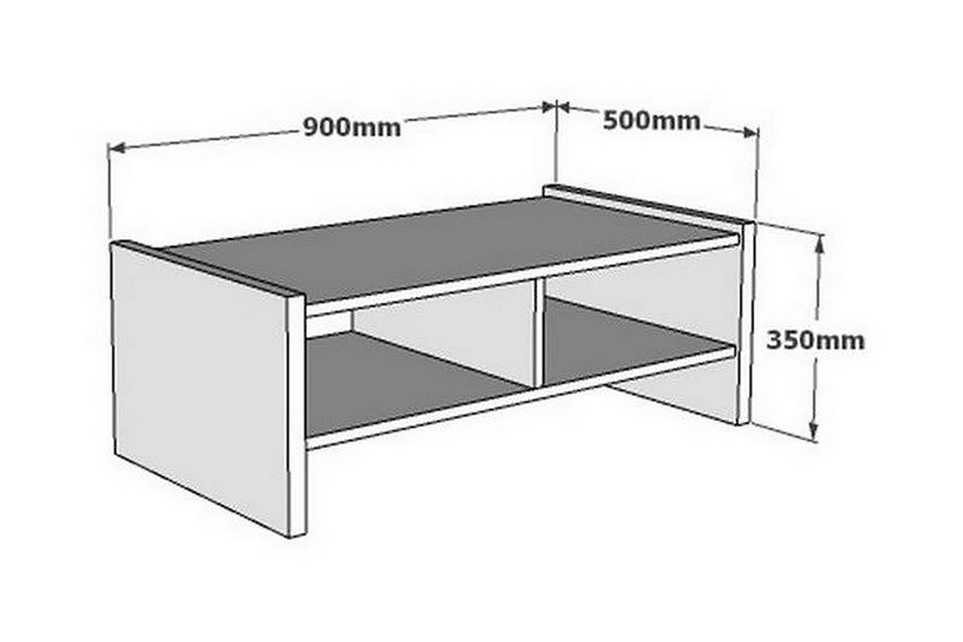 Malling Sofabord 90x35x90 cm - Brun - Møbler - Bord - Sofabord