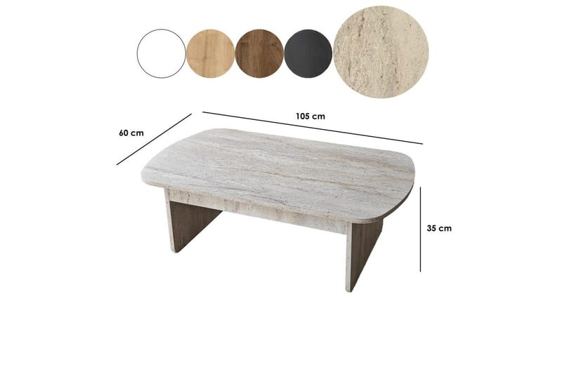 Sofabord Malo Travertin - Travertin - Møbler - Bord - Sofabord