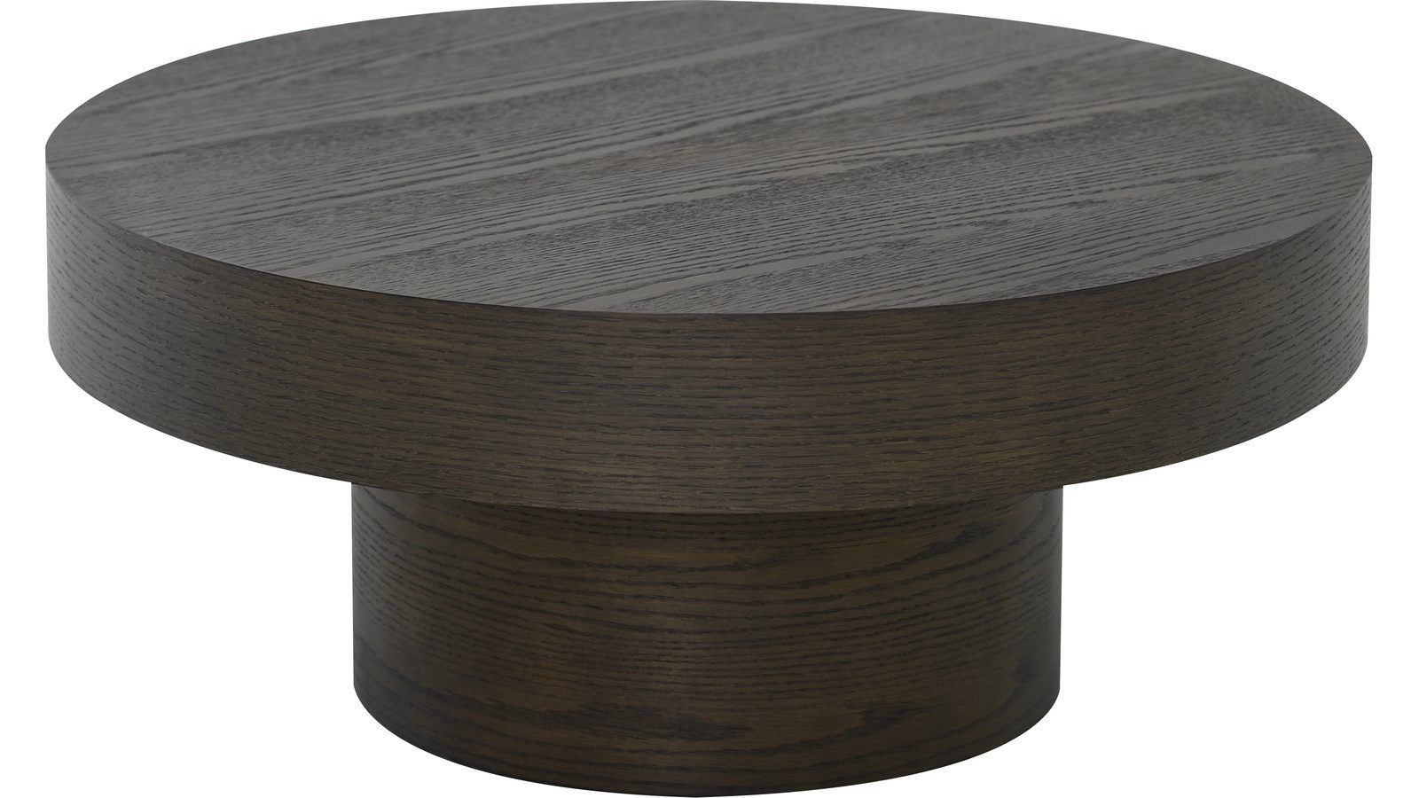 Sofabord Malvik 30 cm / Ø70 cm - Brunlakkert eik