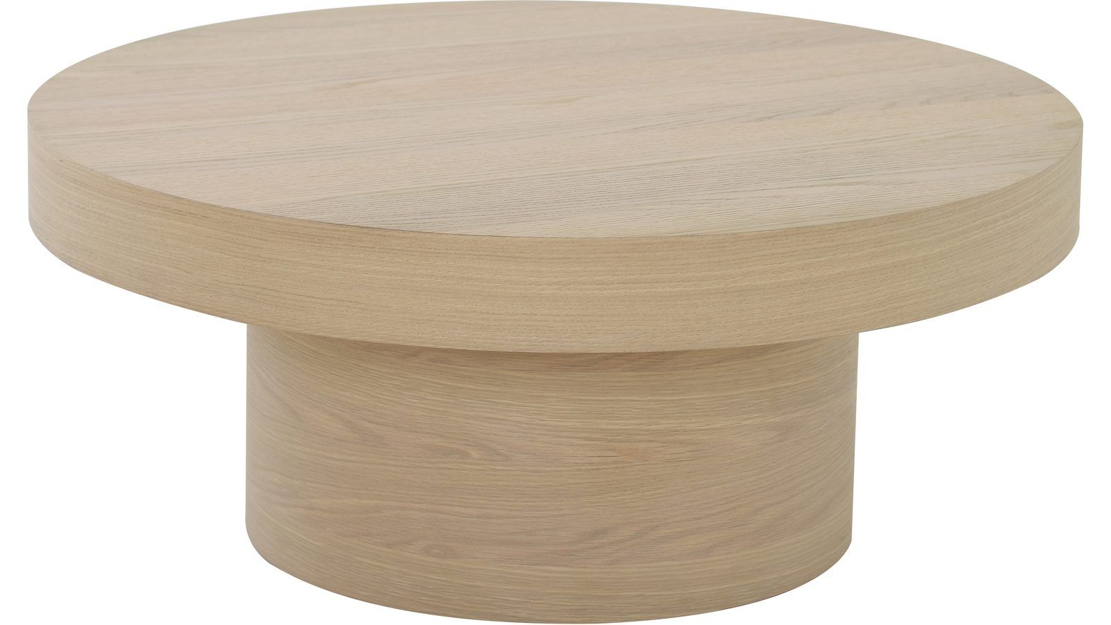 Sofabord Malvik 30 cm / Ø70 cm - Hvitpigmentert eik