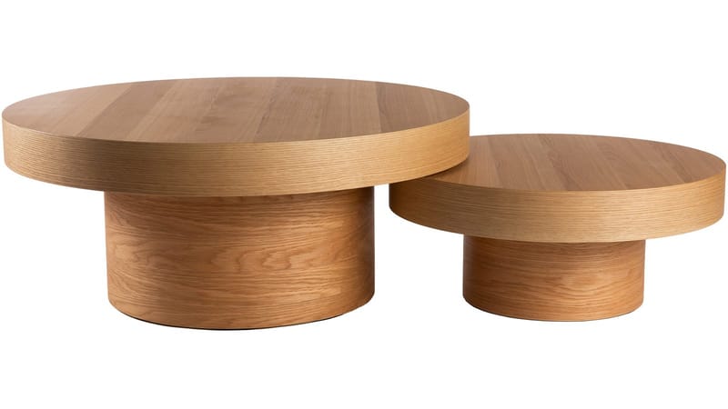Sofabord Malvik 30 cm / Ø70 cm - Natur eik - Møbler - Bord - Sofabord