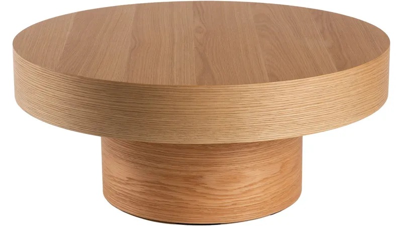 Sofabord Malvik 30 cm / Ø70 cm, Natur eik