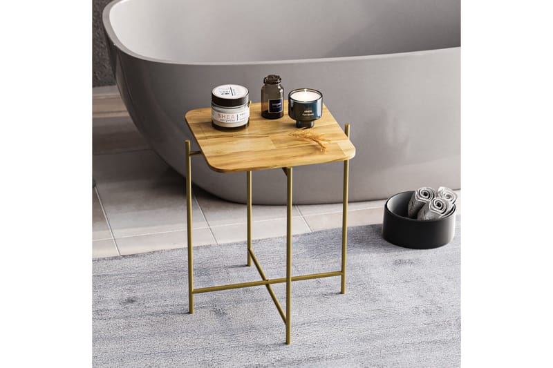 Mamta Kvadratisk Sofabord 46 cm i Lyst Tre - Beige - Møbler - Bord - Sofabord
