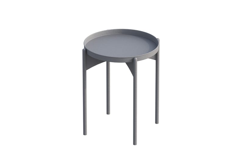 Mamta Rundt Sofabord Skittbord 44 cm i Metall - Grå - Møbler - Bord - Sofabord