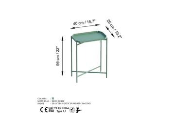 Mamta Sofabord 26 cm - Green - Møbler - Bord - Sofabord