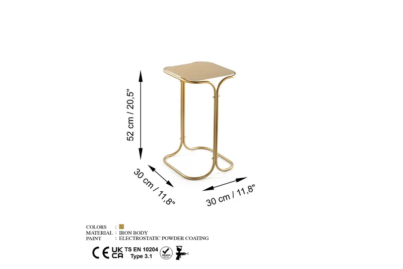 Mamta Sofabord 30 cm - Gull - Møbler - Bord - Sofabord