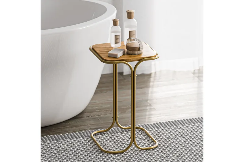 Mamta Sofabord 30 cm - Gull/Naturell - Møbler - Bord - Sofabord