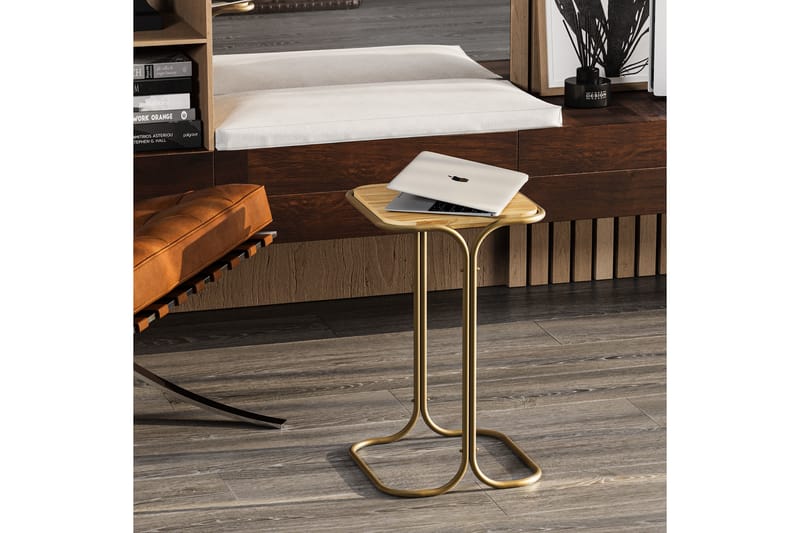 Mamta Sofabord 30 cm - Gull/Naturell - Møbler - Bord - Sofabord