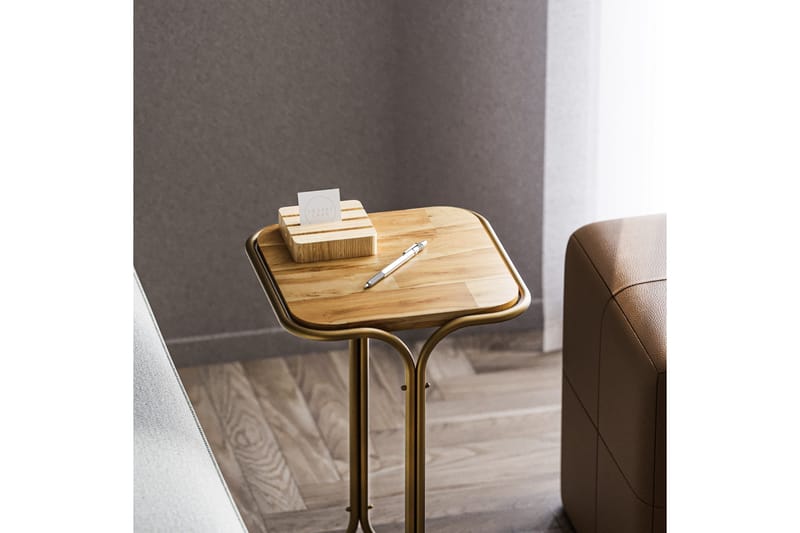 Mamta Sofabord 30 cm - Gull/Naturell - Møbler - Bord - Sofabord