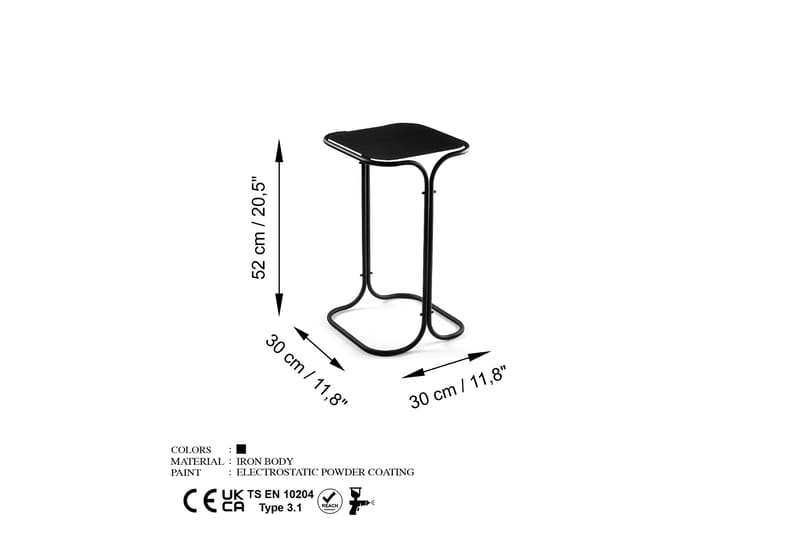 Mamta Sofabord 30 cm - Svart - Sofabord