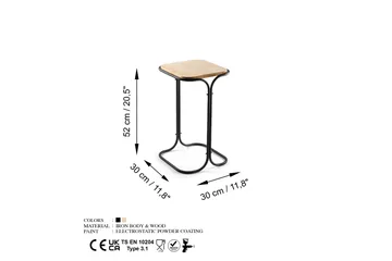 Mamta Sofabord 30 cm - Svart/Naturell - Møbler - Bord - Sofabord