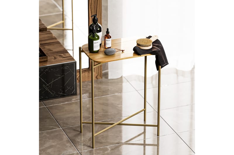 Mamta Sofabord 40 cm - Gull/Naturell - Møbler - Bord - Sofabord