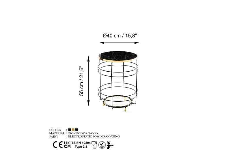 Mamta Sofabord 40 cm - Svart - Sofabord