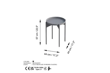 Mamta Sofabord 44 cm - Grå - Møbler - Bord - Sofabord