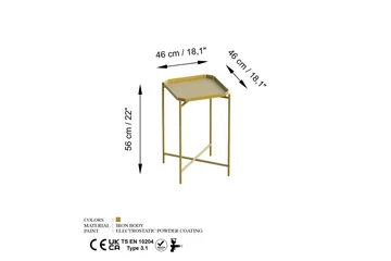 Mamta Sofabord 46 cm - Gull - Møbler - Bord - Sofabord