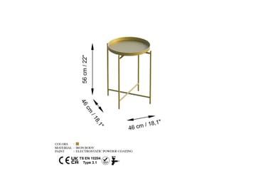 Mamta Sofabord 46 cm - Gull - Møbler - Bord - Sofabord