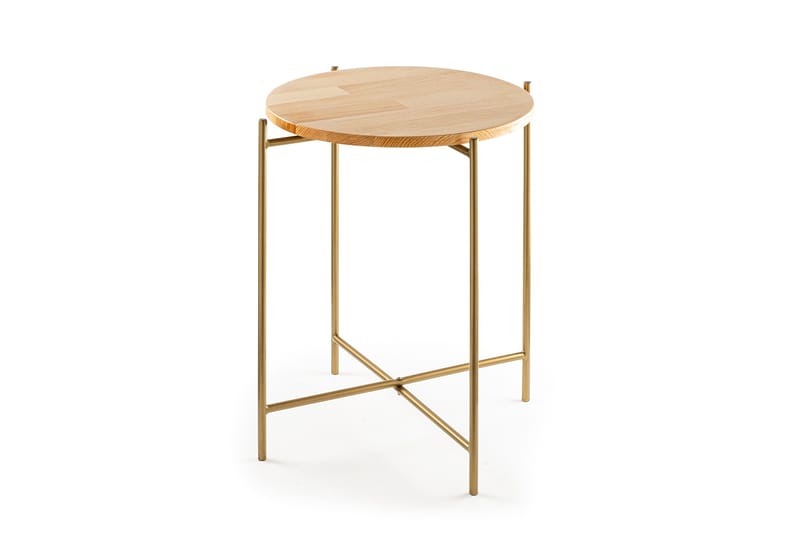Mamta Sofabord 46 cm - Gull/Naturell - Møbler - Bord - Sofabord