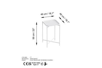 Mamta Sofabord 46 cm - Hvit - Møbler - Bord - Sofabord