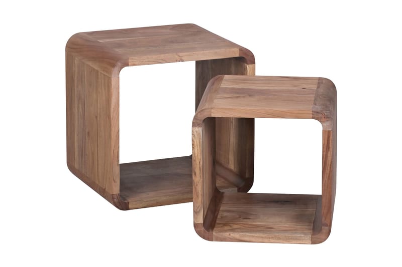 Mancheno Settbord 36 cm 2 Bord - Akasie - Møbler - Bord - Sofabord